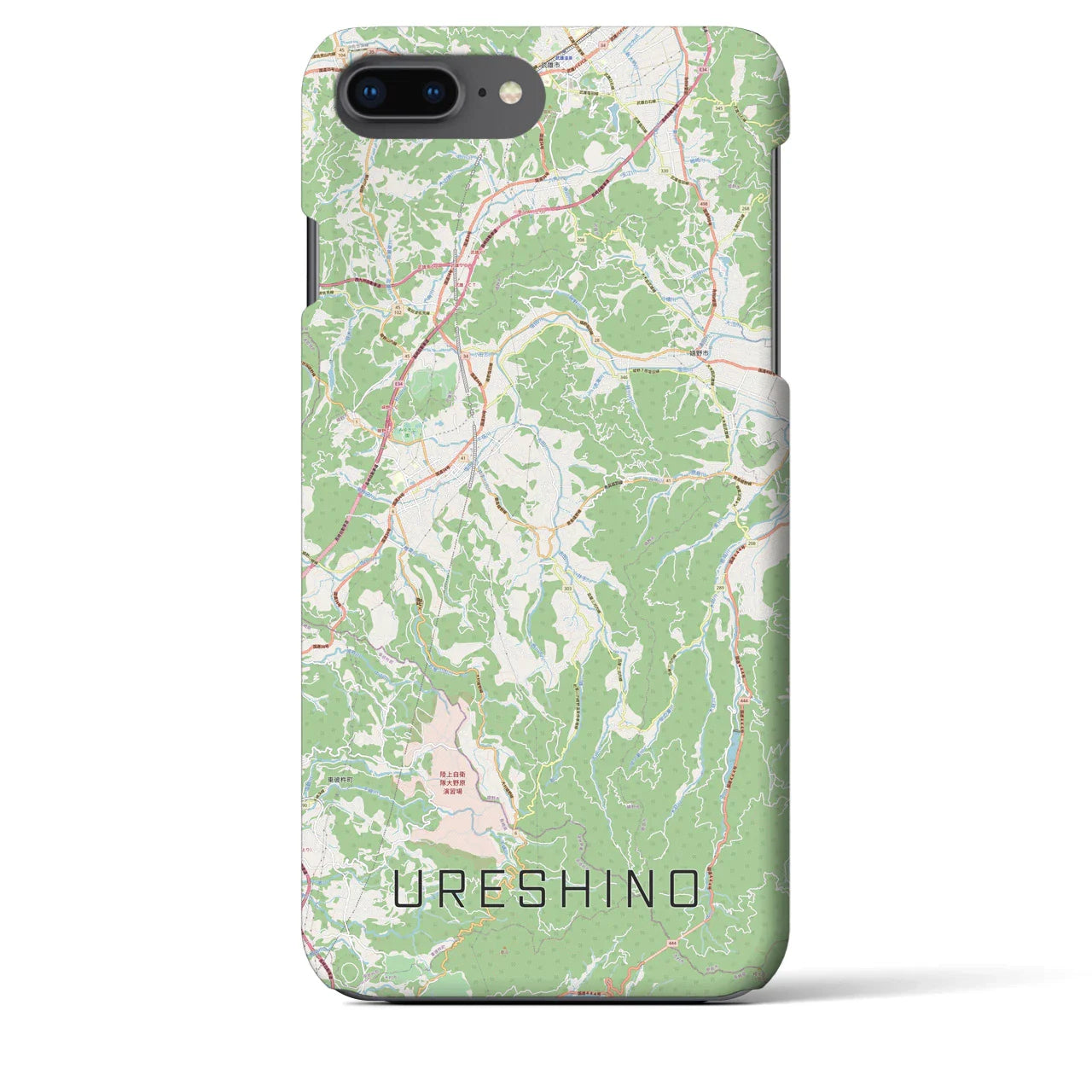 【嬉野(佐賀県)】地図柄iPhoneケース(バックカバータイプ)