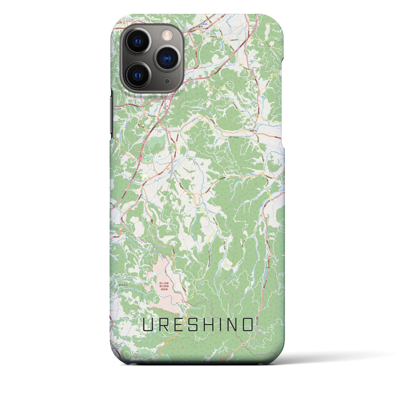 【嬉野(佐賀県)】地図柄iPhoneケース(バックカバータイプ)