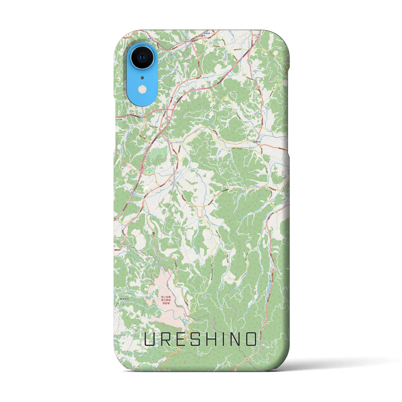 【嬉野(佐賀県)】地図柄iPhoneケース(バックカバータイプ)