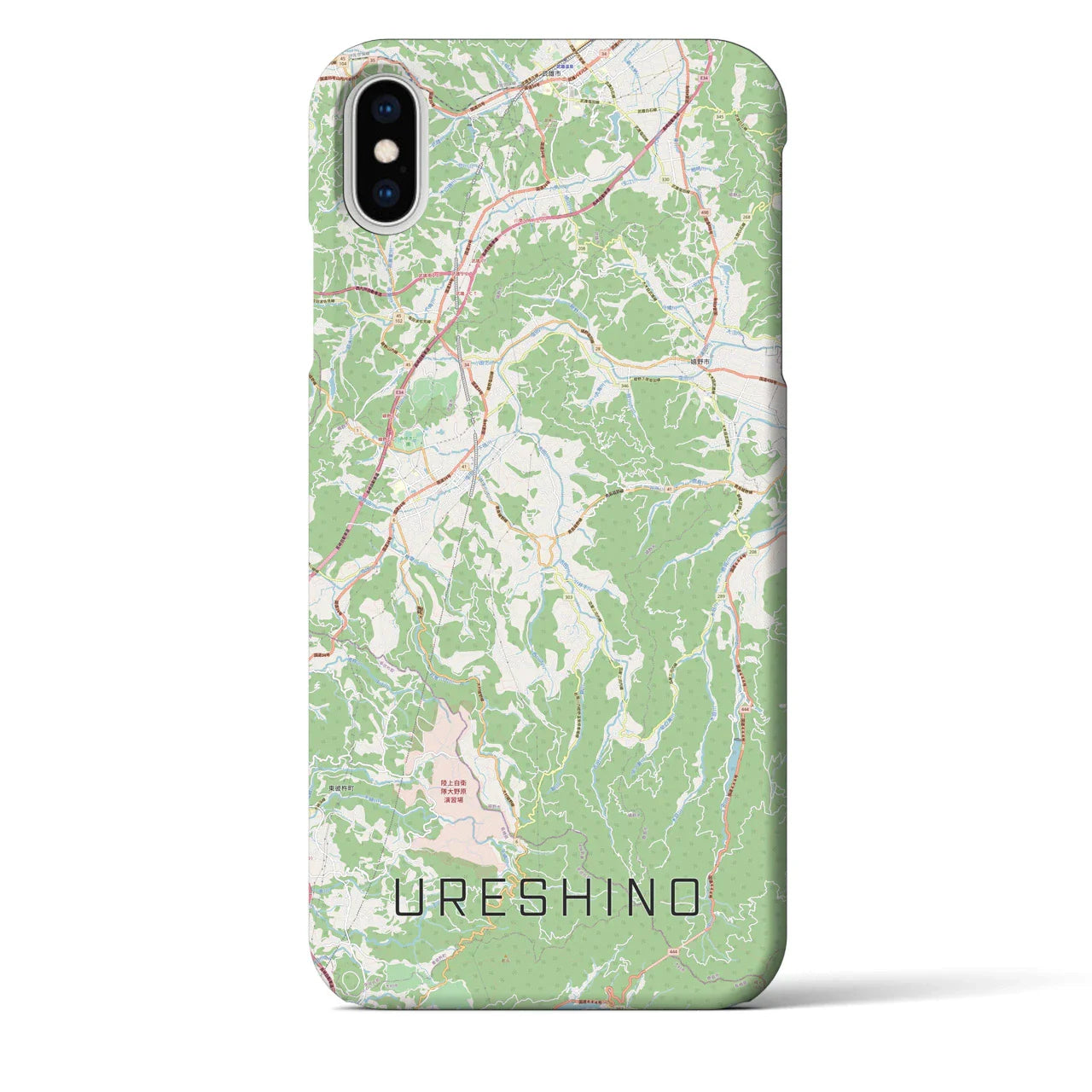 【嬉野(佐賀県)】地図柄iPhoneケース(バックカバータイプ)