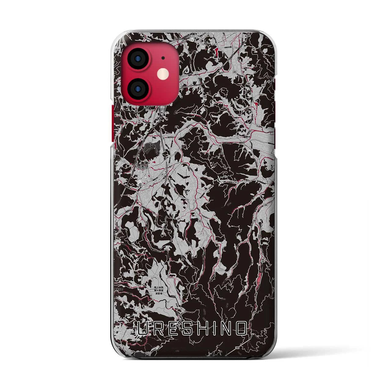 【嬉野(佐賀県)】地図柄iPhoneケース(クリアタイプ)