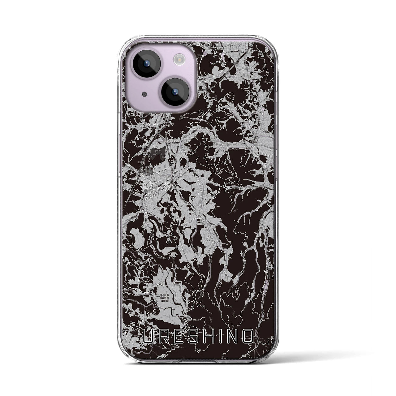 【嬉野(佐賀県)】地図柄iPhoneケース(クリアタイプ)