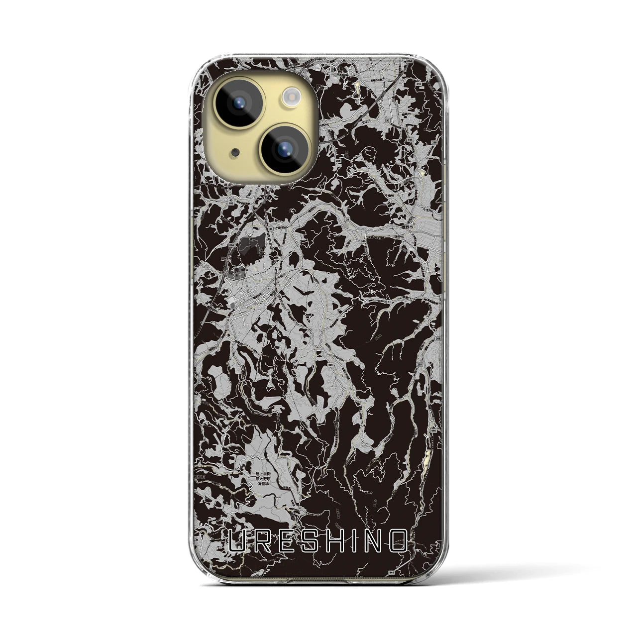 【嬉野(佐賀県)】地図柄iPhoneケース(クリアタイプ)