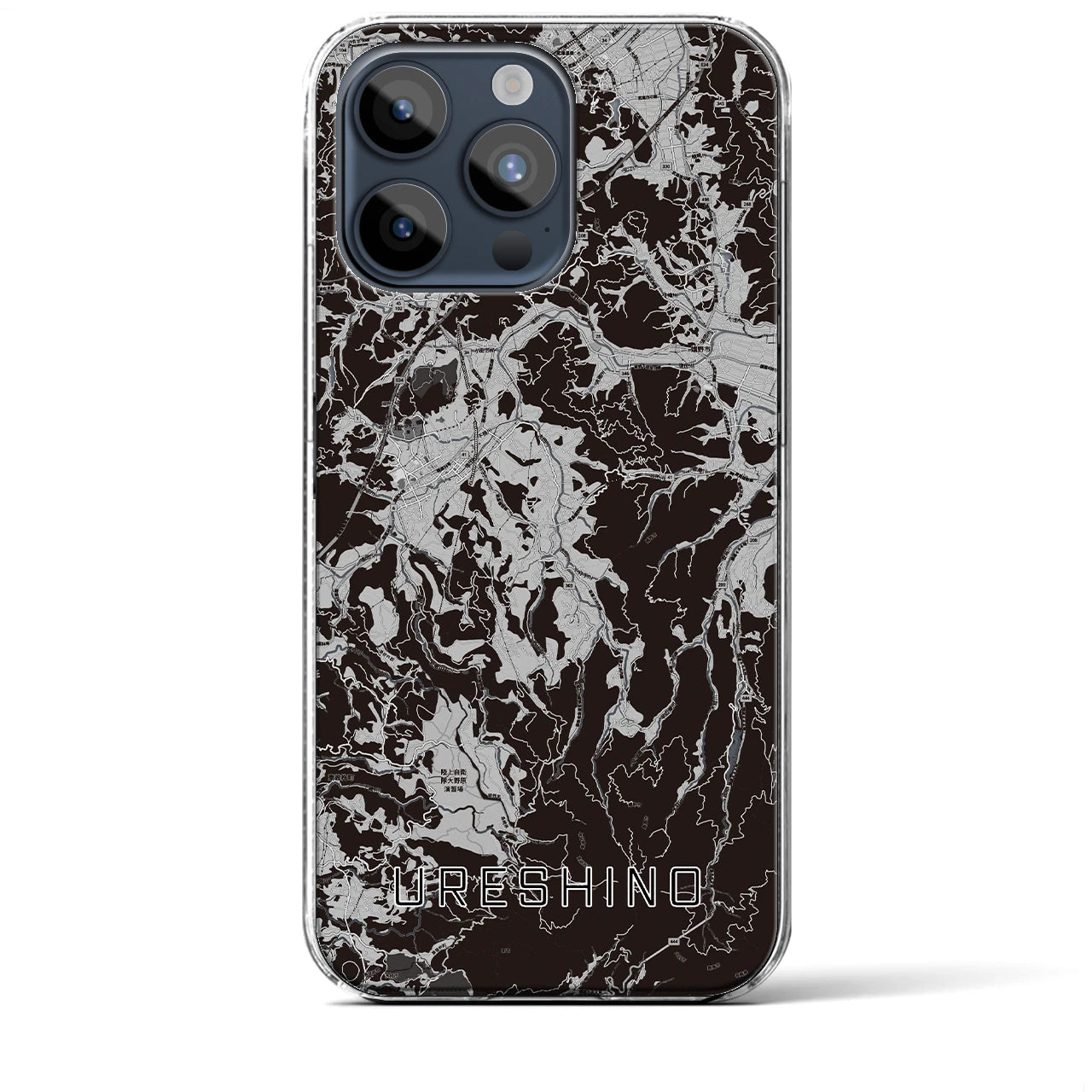 【嬉野(佐賀県)】地図柄iPhoneケース(クリアタイプ)