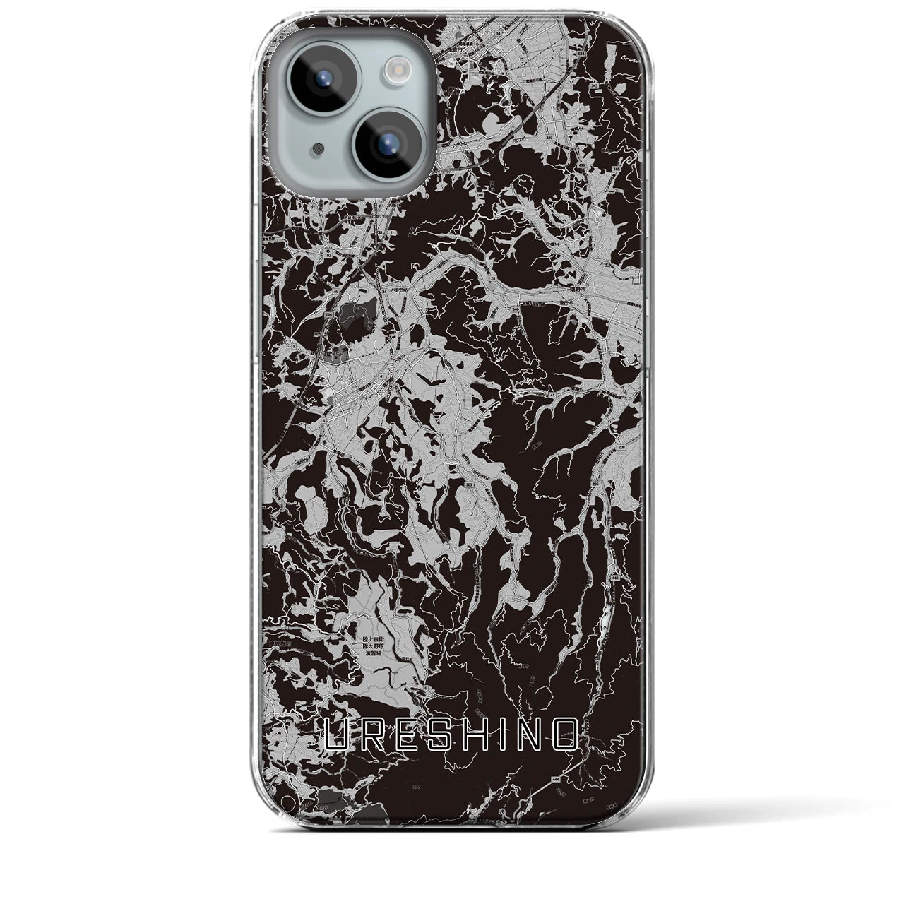 【嬉野(佐賀県)】地図柄iPhoneケース(クリアタイプ)