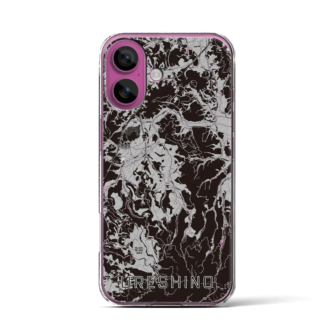 【嬉野(佐賀県)】地図柄iPhoneケース(クリアタイプ)