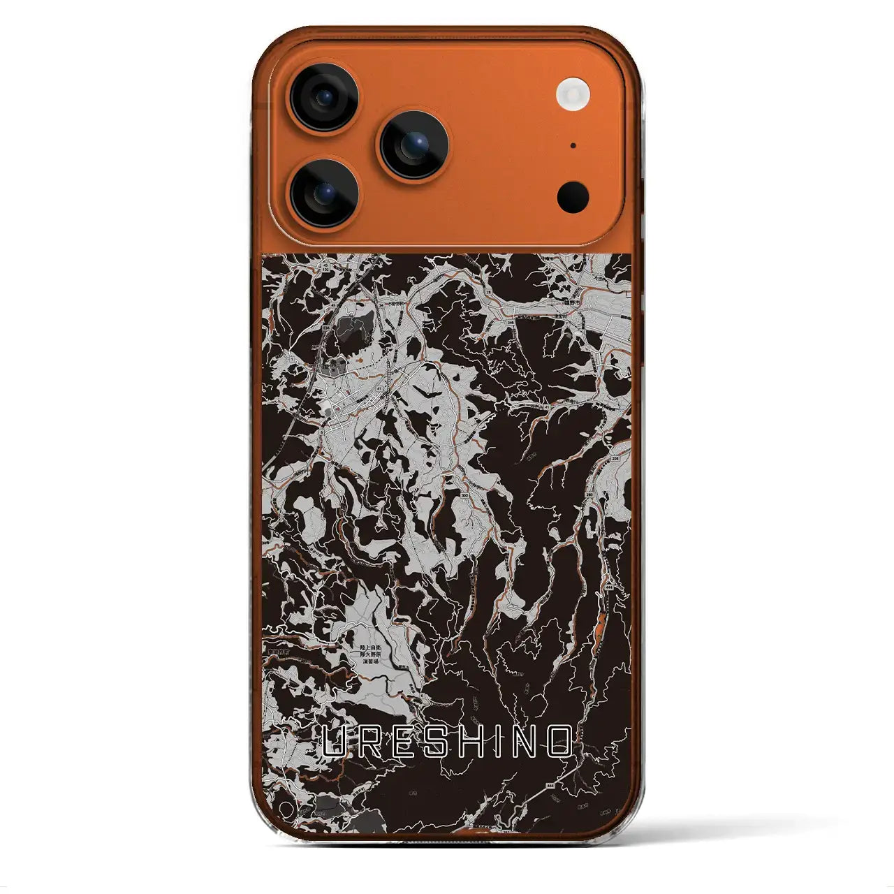 【嬉野(佐賀県)】地図柄iPhoneケース(クリアタイプ)モノトーン・iPhone 17 Pro Max 用