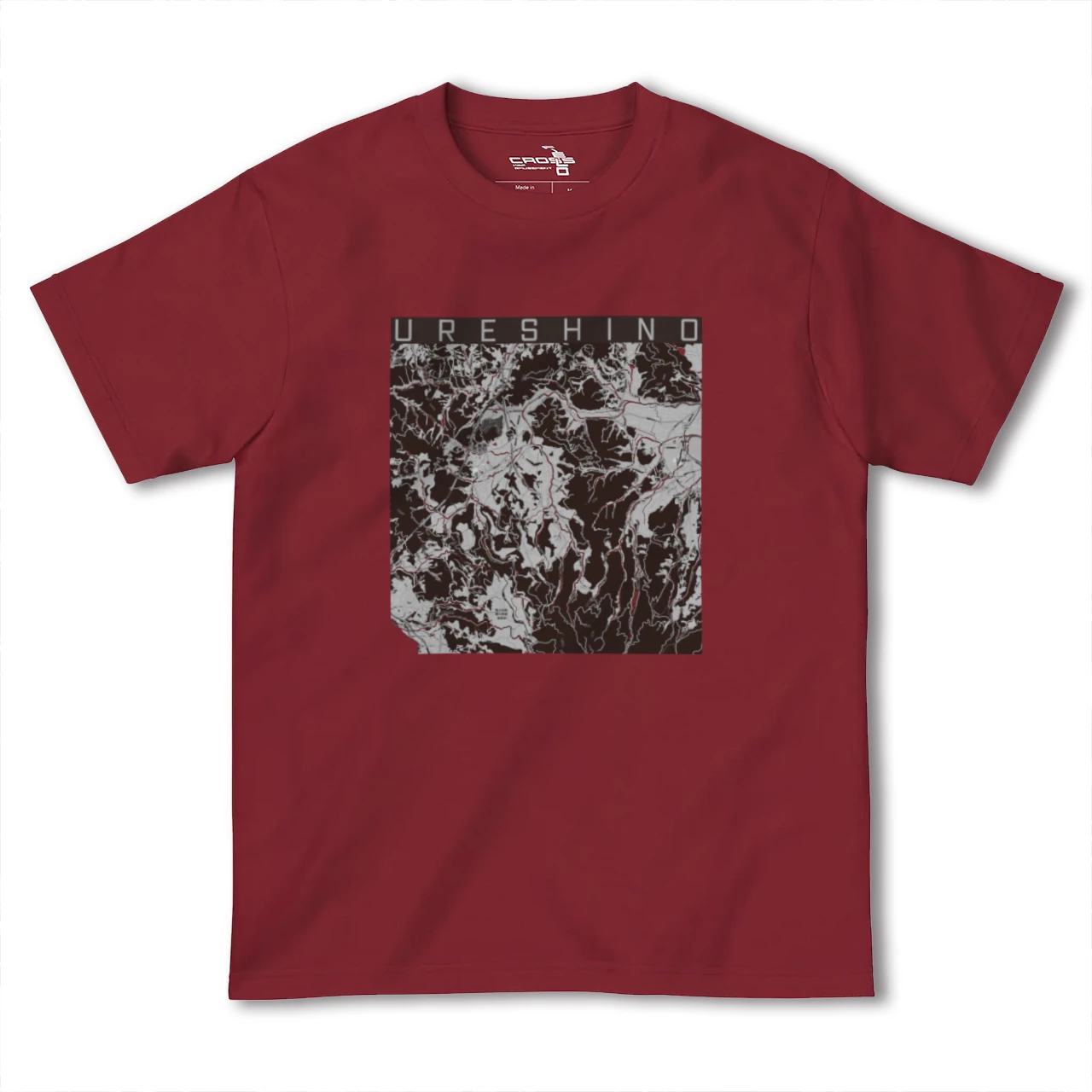 【嬉野(佐賀県)】地図柄ヘビーウェイトTシャツ