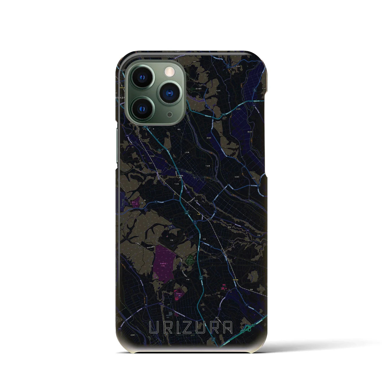 【瓜連(茨城県)】地図柄iPhoneケース(バックカバータイプ)