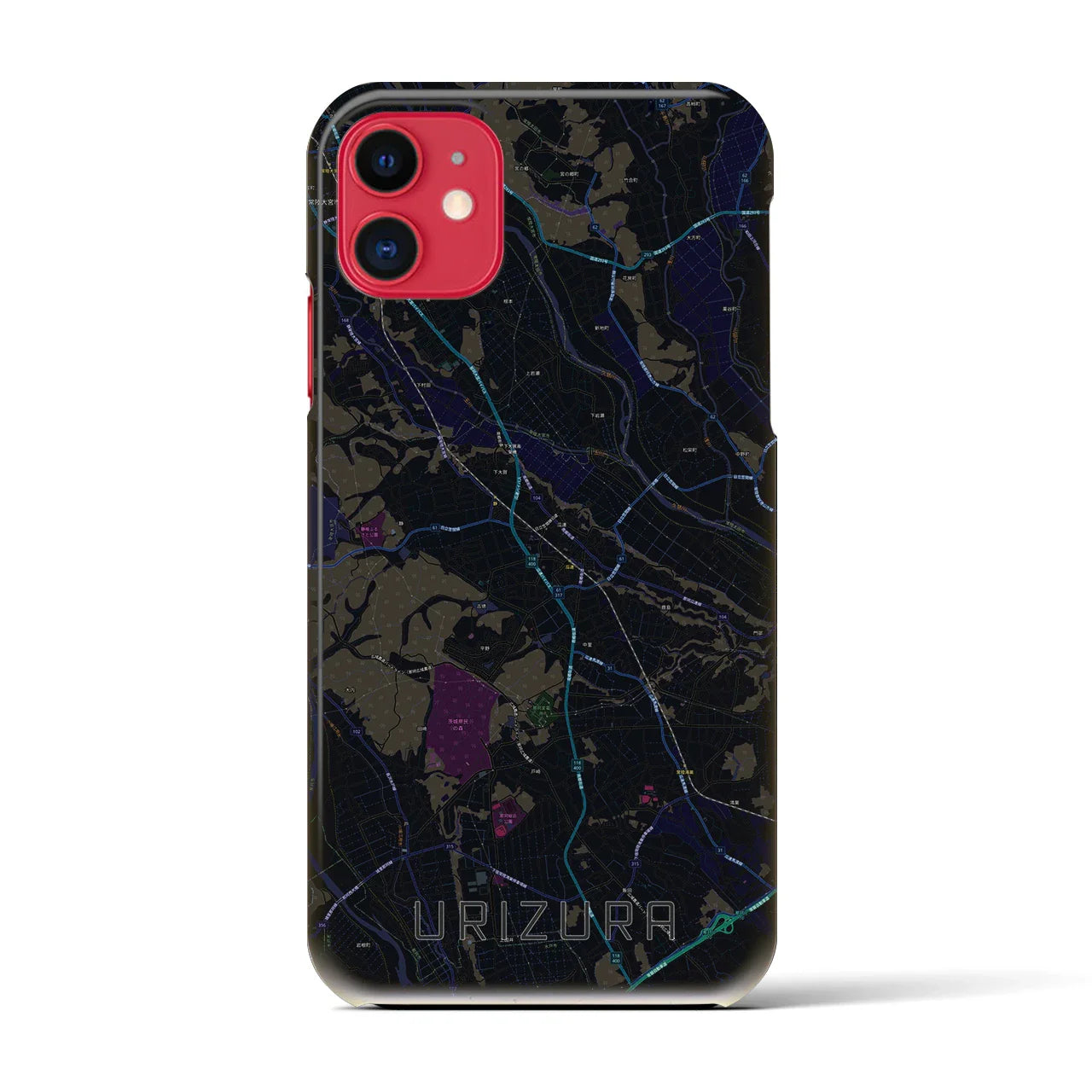 【瓜連(茨城県)】地図柄iPhoneケース(バックカバータイプ)