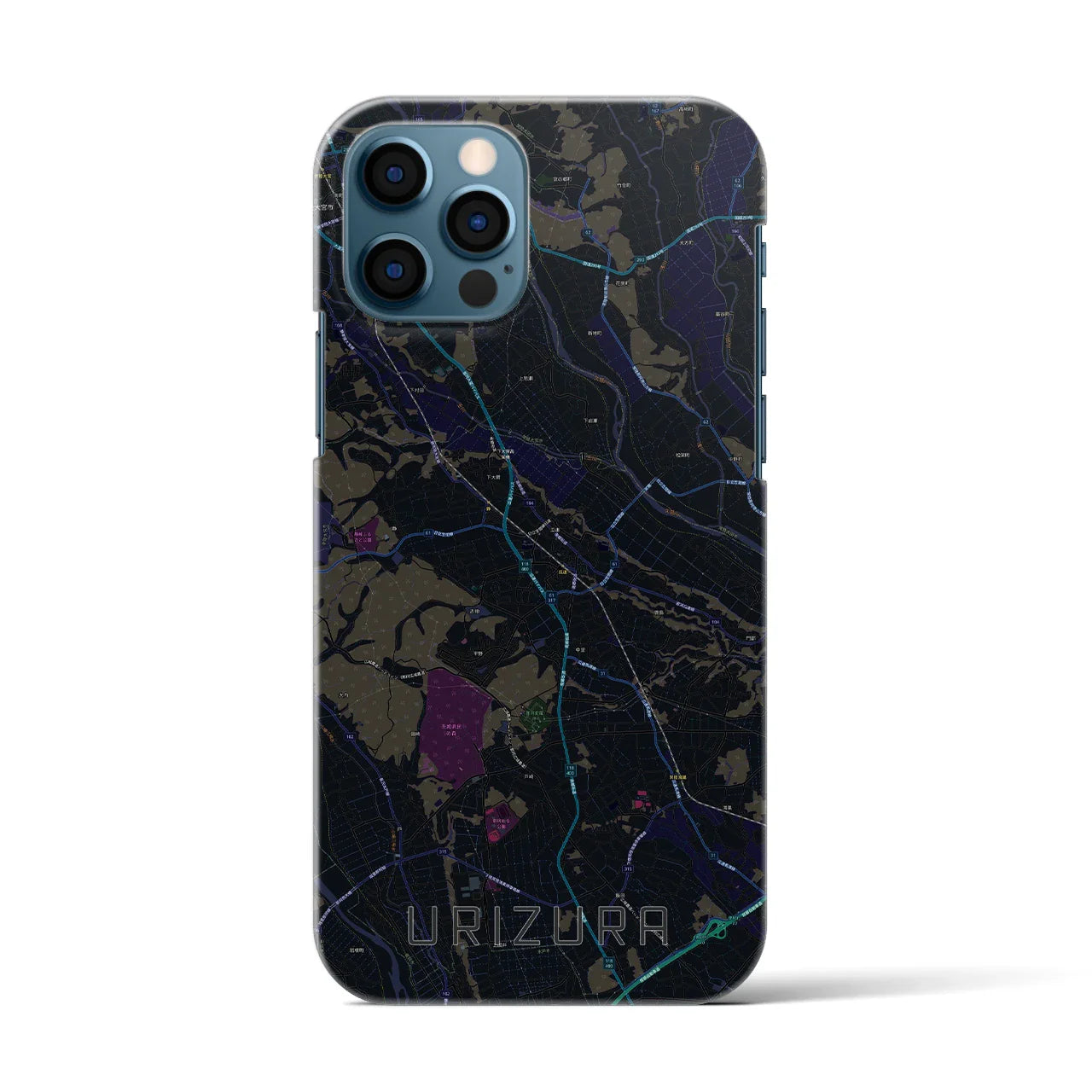 【瓜連(茨城県)】地図柄iPhoneケース(バックカバータイプ)