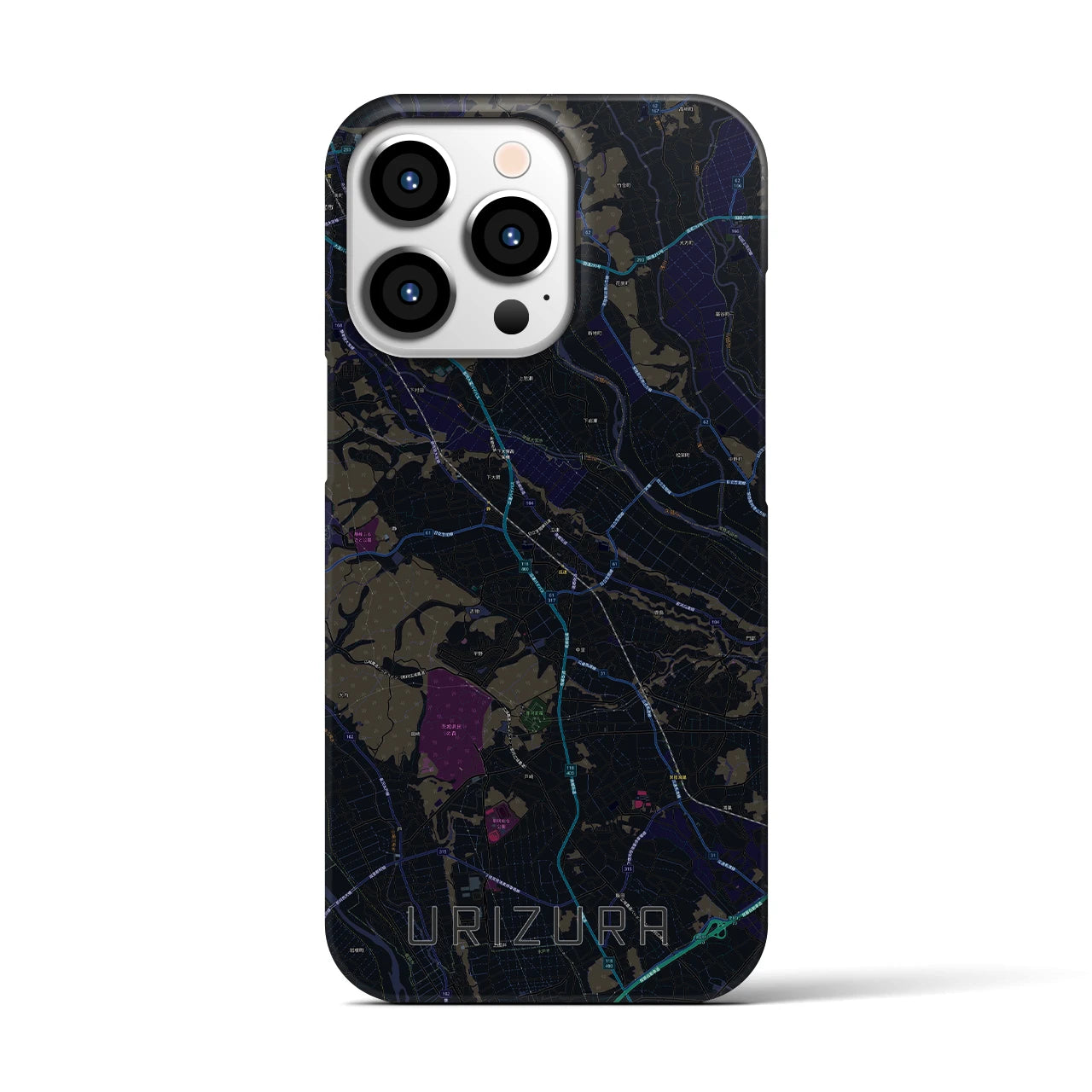 【瓜連(茨城県)】地図柄iPhoneケース(バックカバータイプ)