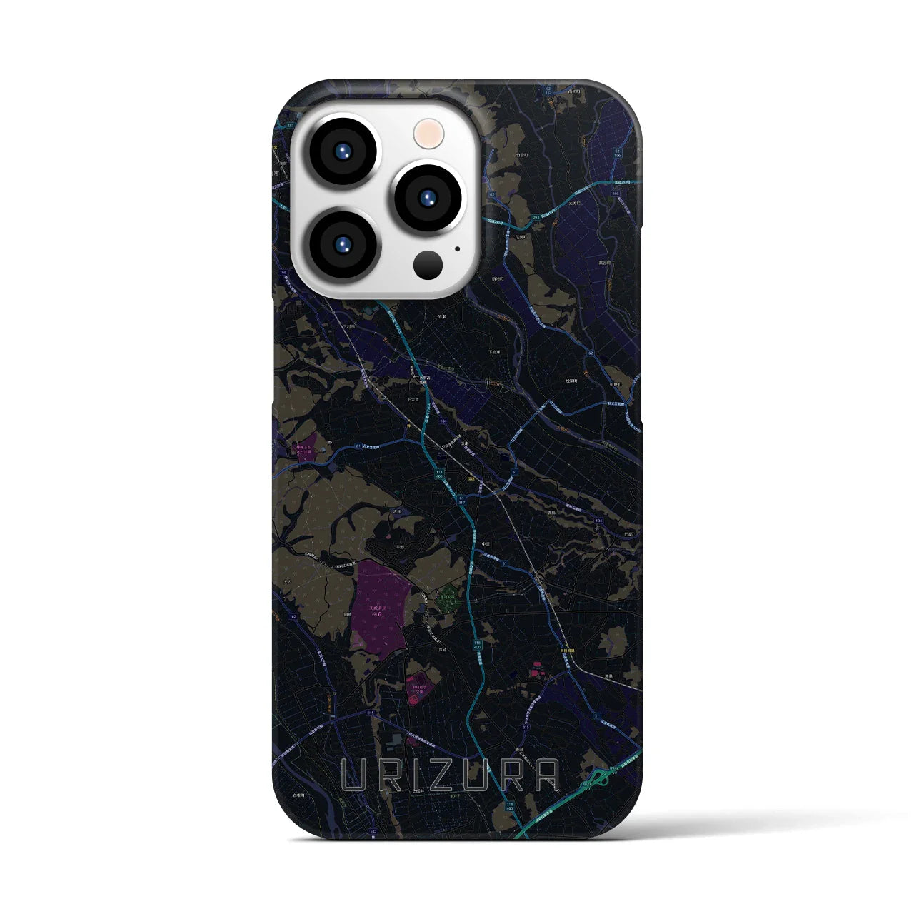 【瓜連(茨城県)】地図柄iPhoneケース(バックカバータイプ)