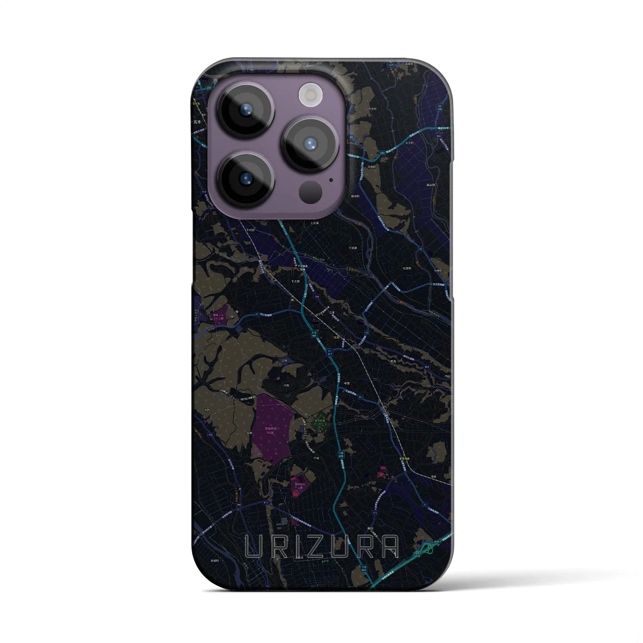 【瓜連(茨城県)】地図柄iPhoneケース(バックカバータイプ)