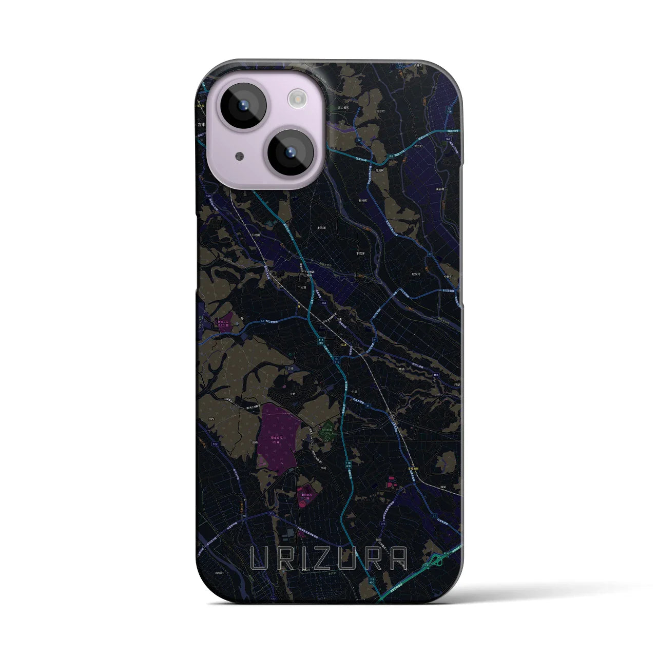 【瓜連(茨城県)】地図柄iPhoneケース(バックカバータイプ)