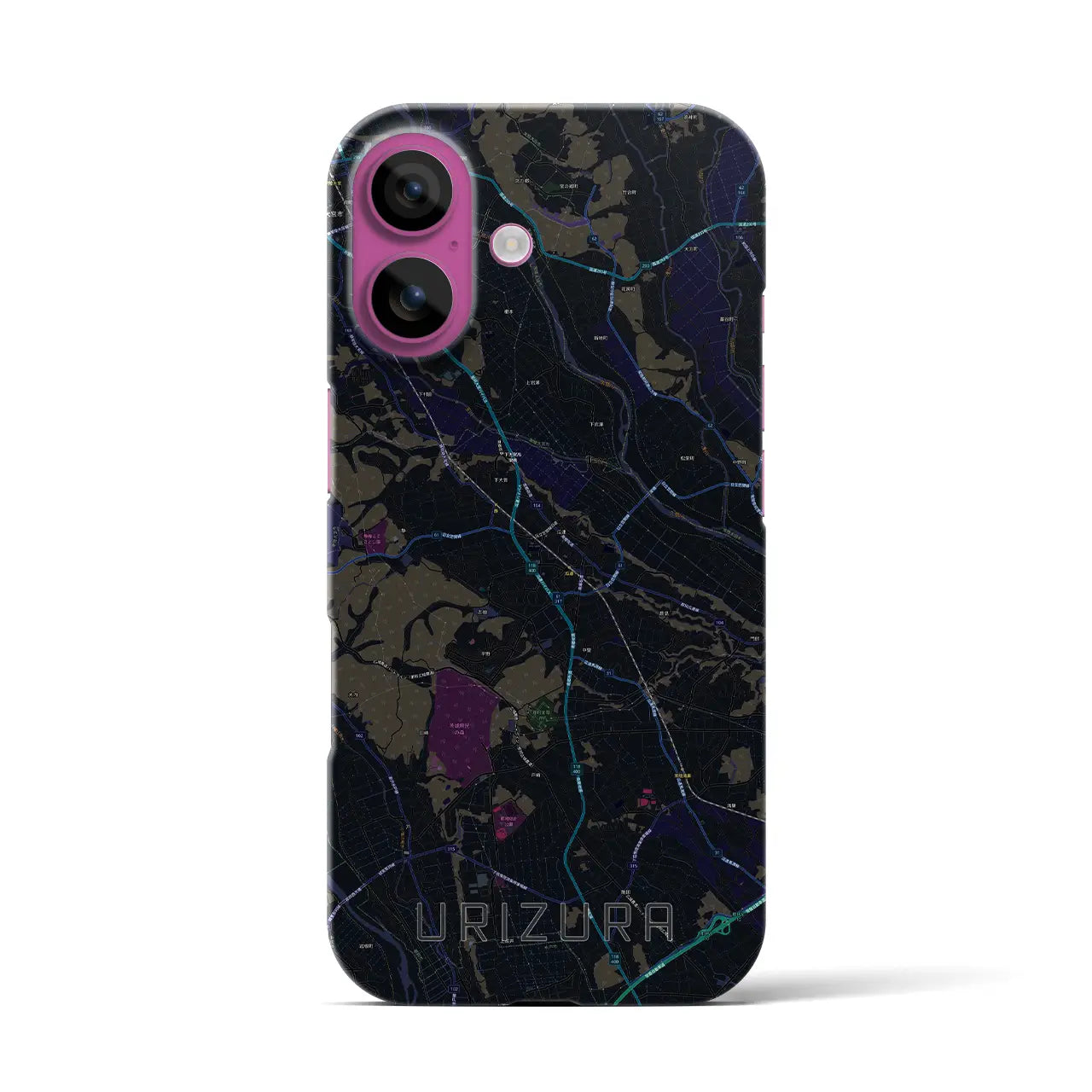 【瓜連(茨城県)】地図柄iPhoneケース(バックカバータイプ)