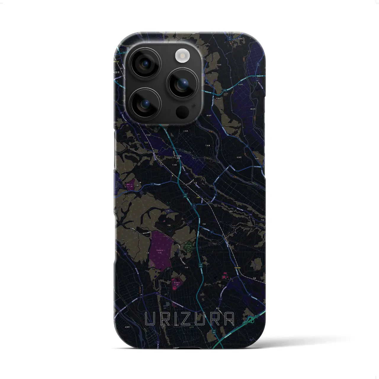 【瓜連(茨城県)】地図柄iPhoneケース(バックカバータイプ)