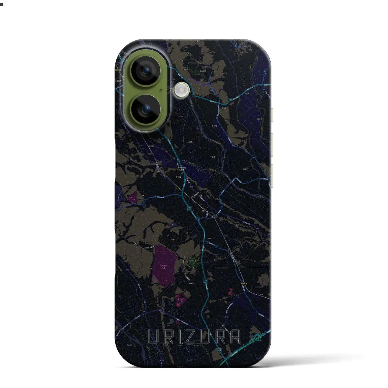 【瓜連(茨城県)】地図柄iPhoneケース(バックカバータイプ)