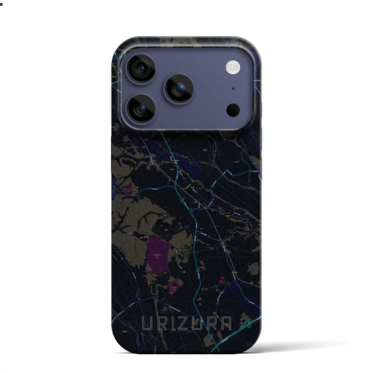 【瓜連(茨城県)】地図柄iPhoneケース(バックカバータイプ)