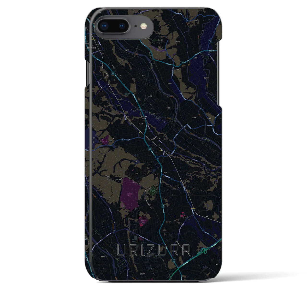【瓜連(茨城県)】地図柄iPhoneケース(バックカバータイプ)