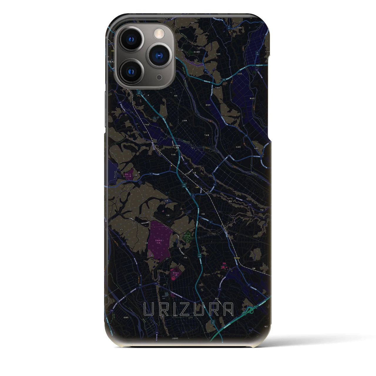 【瓜連(茨城県)】地図柄iPhoneケース(バックカバータイプ)