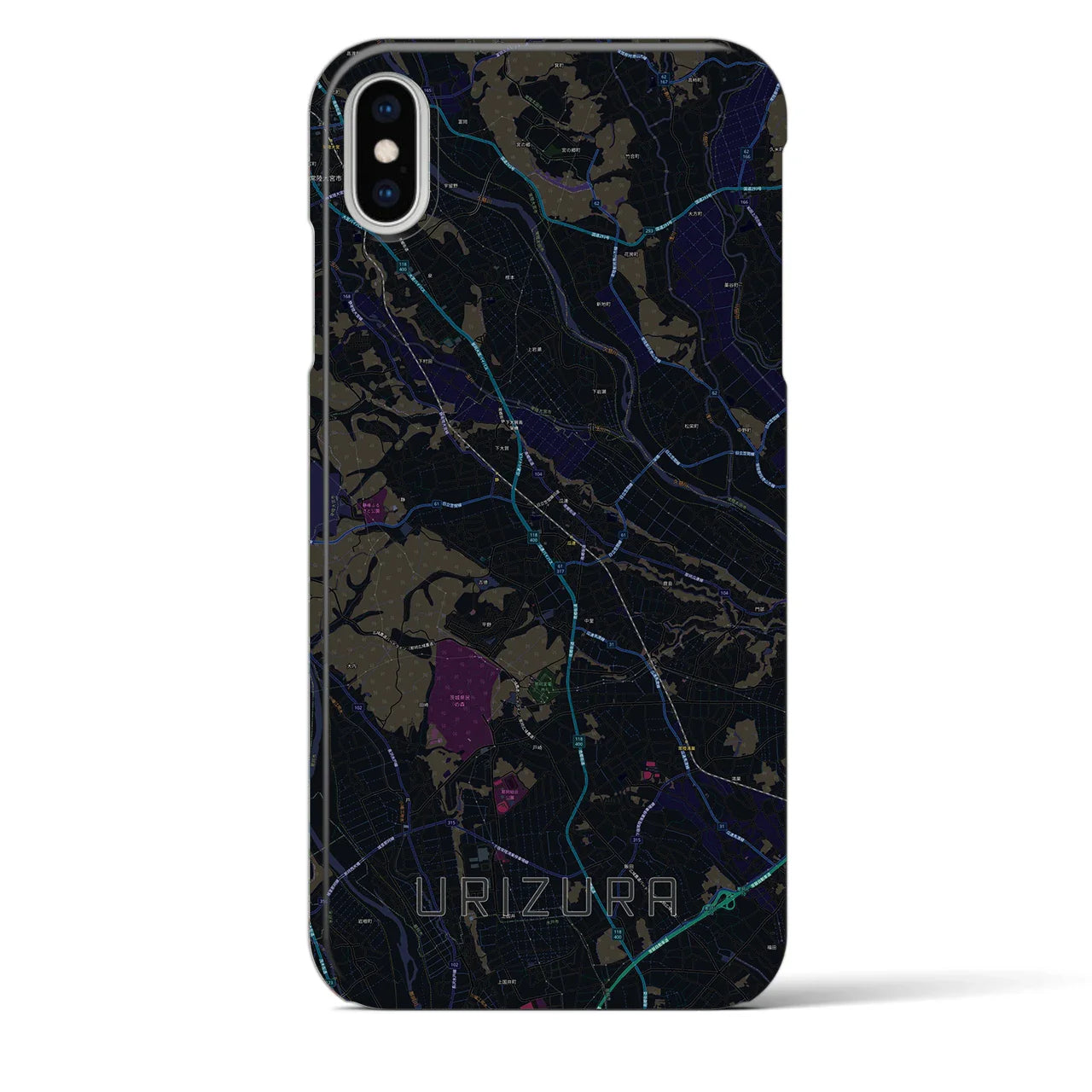 【瓜連(茨城県)】地図柄iPhoneケース(バックカバータイプ)