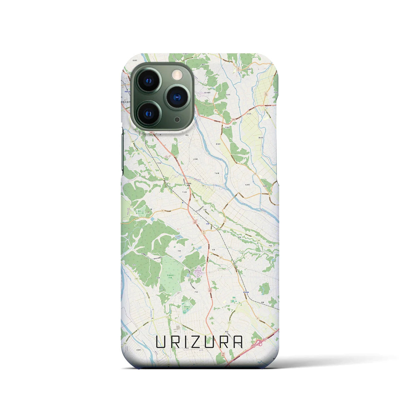 【瓜連(茨城県)】地図柄iPhoneケース(バックカバータイプ)