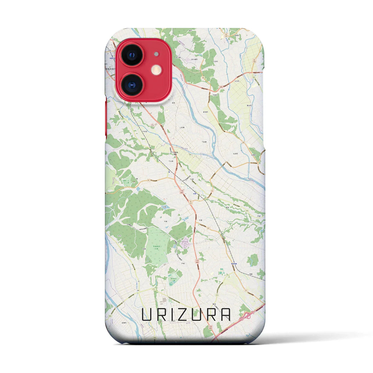 【瓜連(茨城県)】地図柄iPhoneケース(バックカバータイプ)