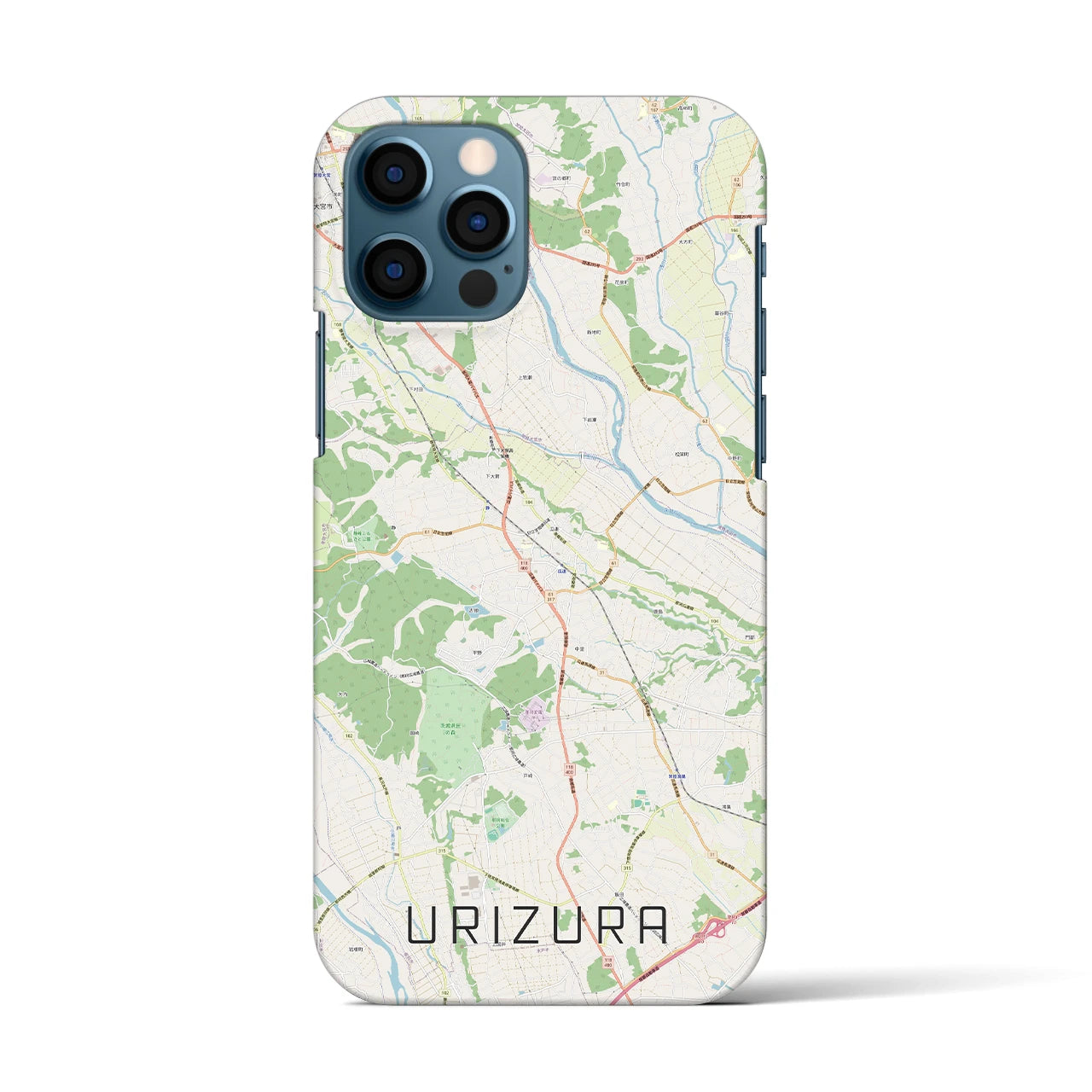 【瓜連(茨城県)】地図柄iPhoneケース(バックカバータイプ)