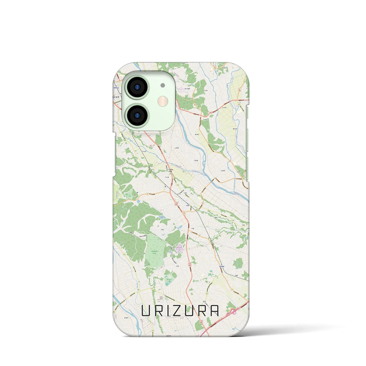 【瓜連(茨城県)】地図柄iPhoneケース(バックカバータイプ)