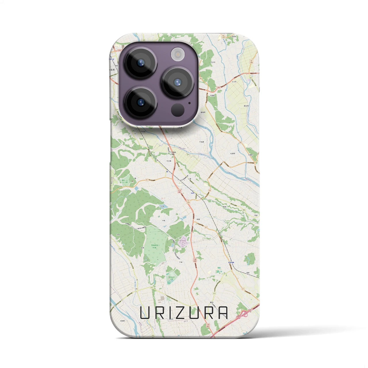 【瓜連(茨城県)】地図柄iPhoneケース(バックカバータイプ)