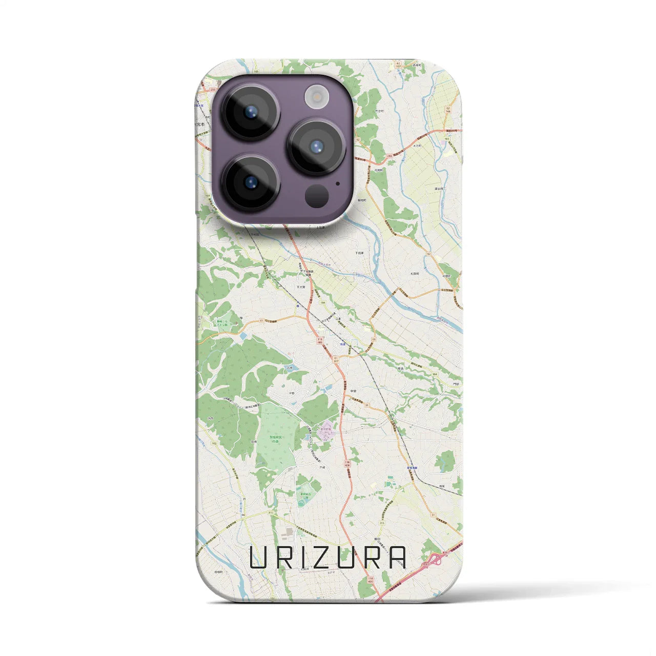 【瓜連(茨城県)】地図柄iPhoneケース(バックカバータイプ)