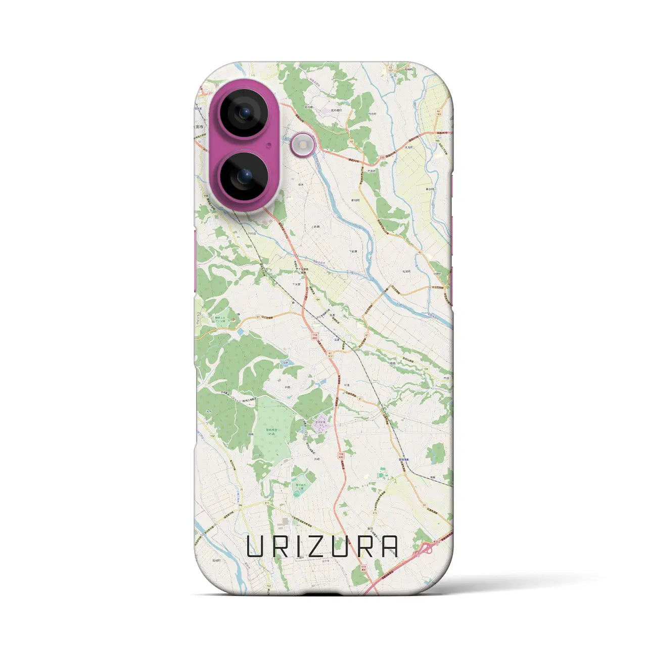 【瓜連(茨城県)】地図柄iPhoneケース(バックカバータイプ)