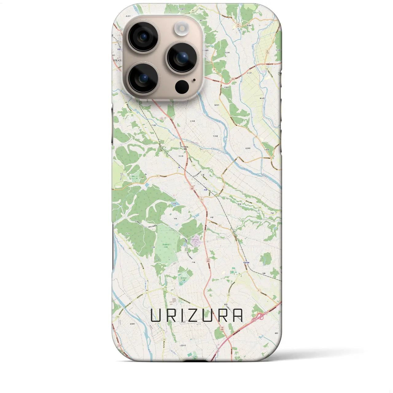 【瓜連(茨城県)】地図柄iPhoneケース(バックカバータイプ)