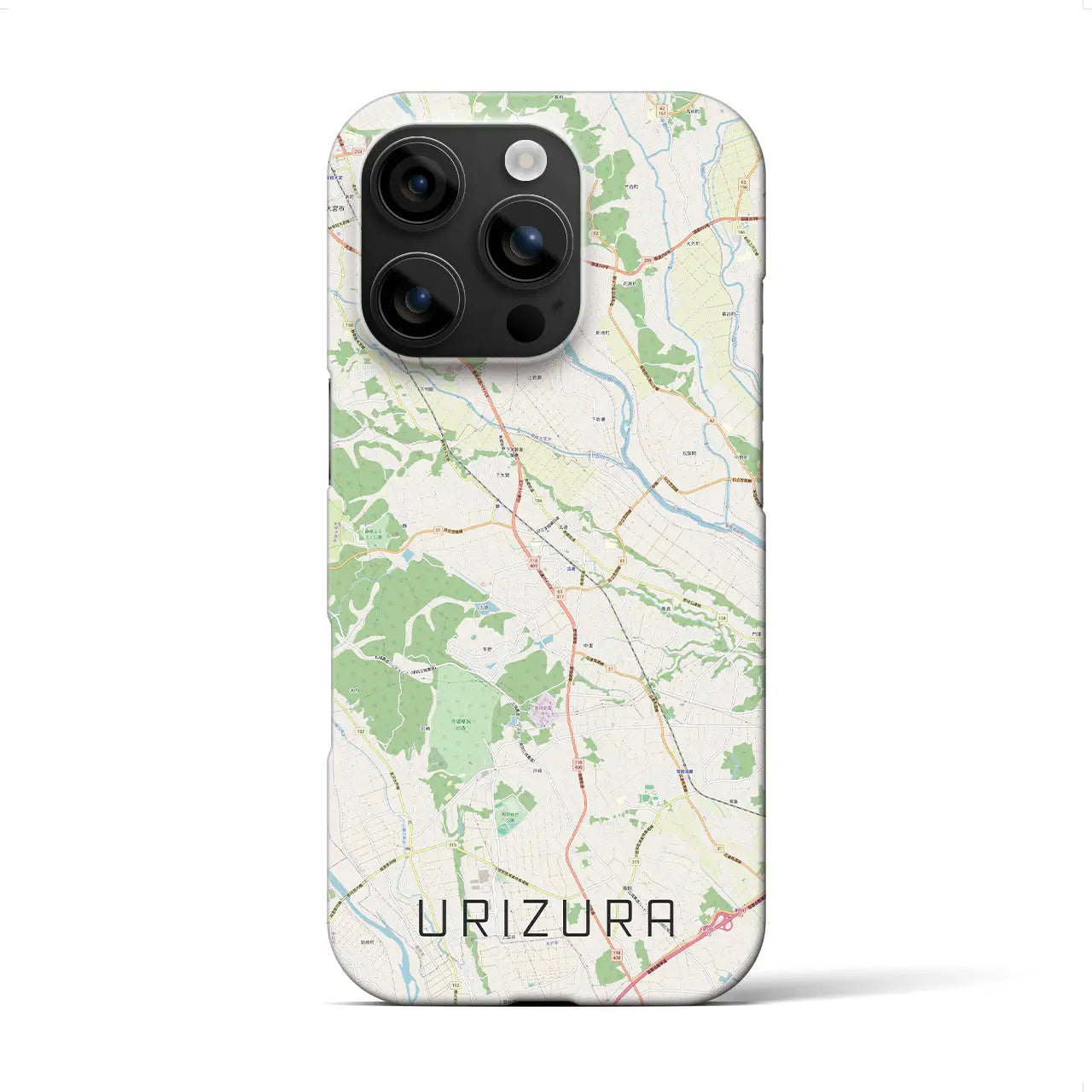 【瓜連(茨城県)】地図柄iPhoneケース(バックカバータイプ)