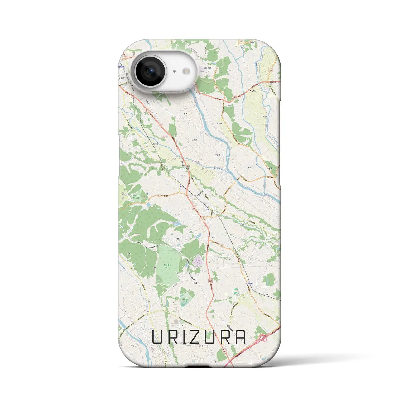 【瓜連(茨城県)】地図柄iPhoneケース(バックカバータイプ)
