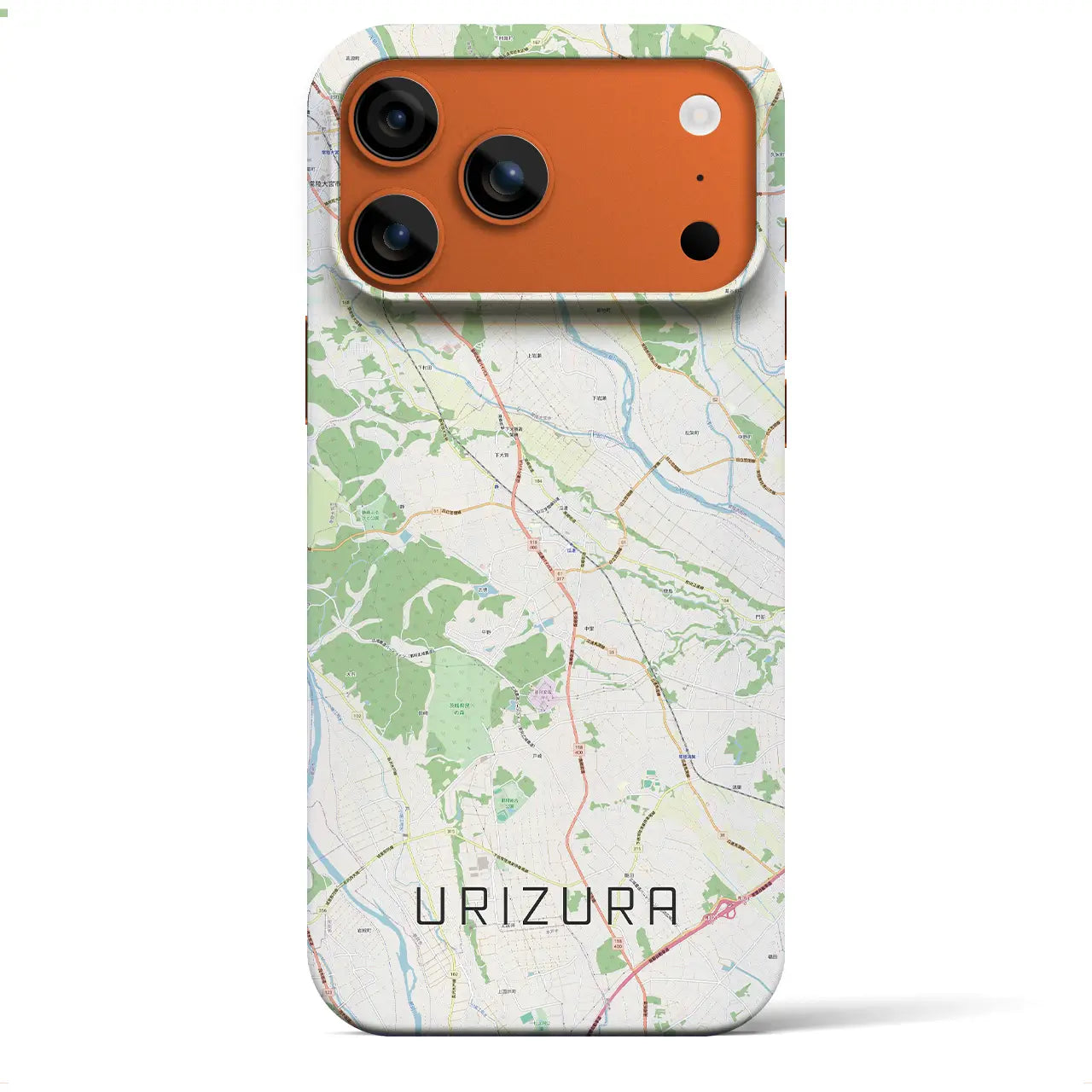 【瓜連(茨城県)】地図柄iPhoneケース(バックカバータイプ)