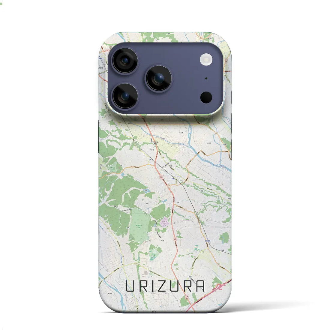 【瓜連(茨城県)】地図柄iPhoneケース(バックカバータイプ)ナチュラル・iPhone 17 Pro Max 用