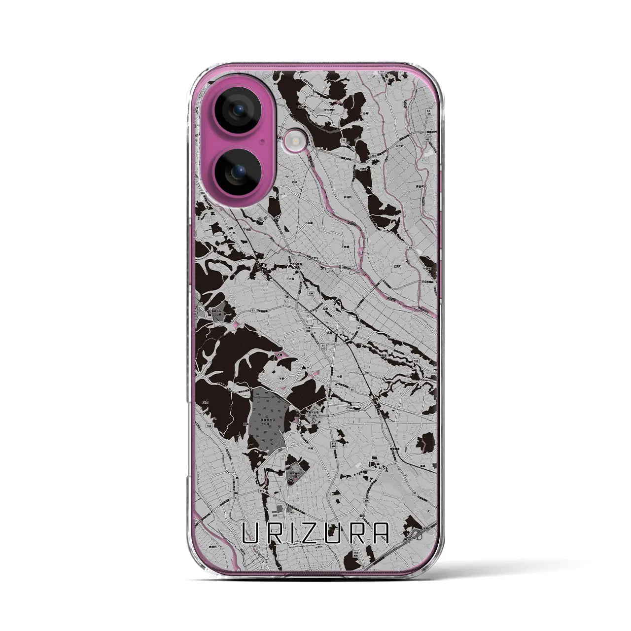 【瓜連(茨城県)】地図柄iPhoneケース(クリアタイプ)