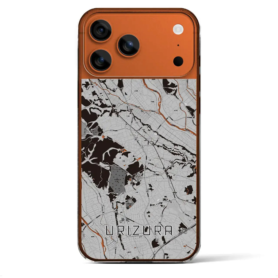 【瓜連(茨城県)】地図柄iPhoneケース(クリアタイプ)