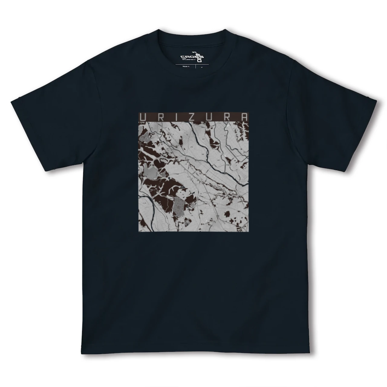 【瓜連(茨城県)】地図柄ヘビーウェイトTシャツ