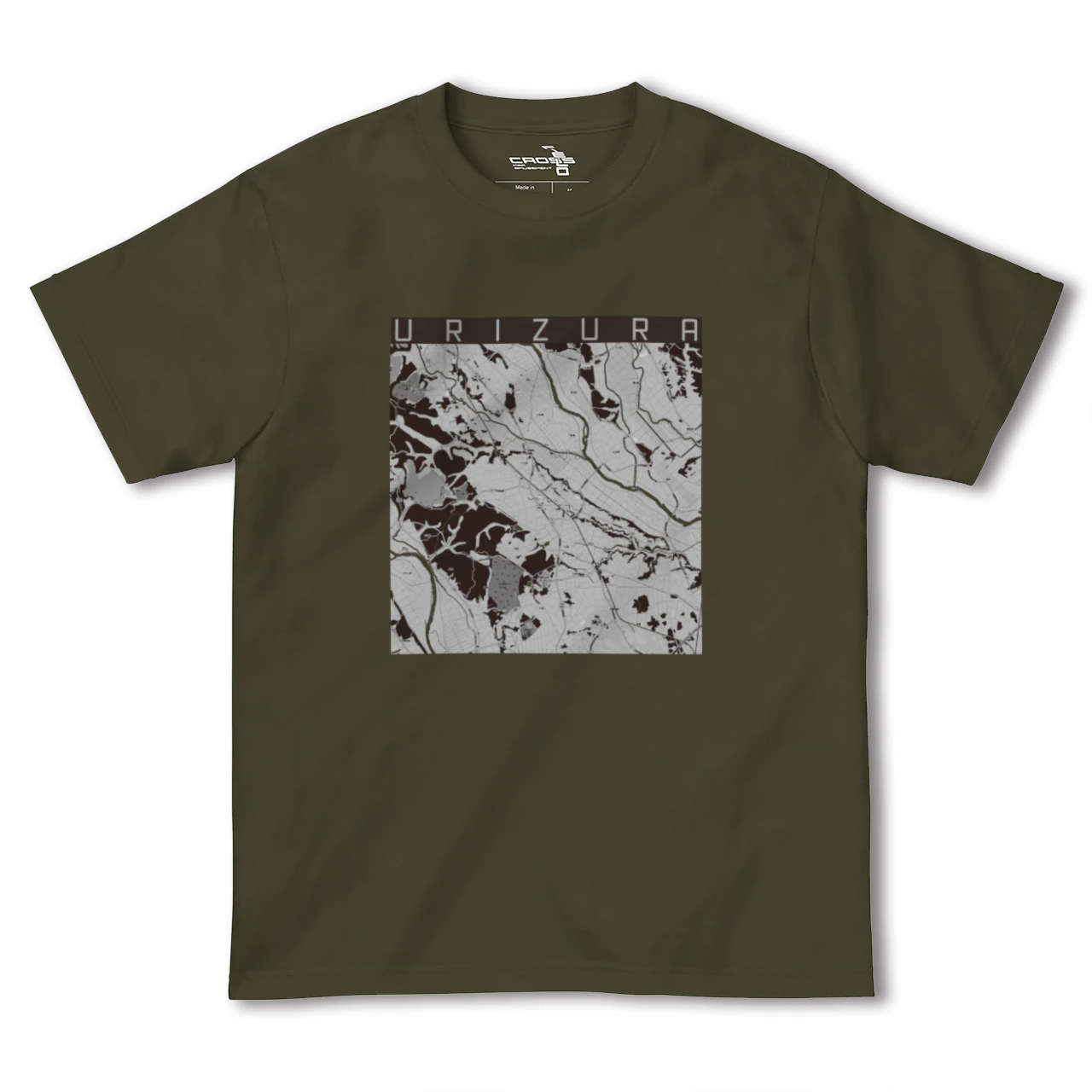 【瓜連(茨城県)】地図柄ヘビーウェイトTシャツ