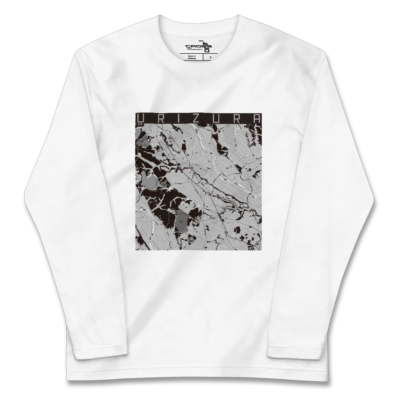 【瓜連(茨城県)】地図柄ロングスリーブTシャツ