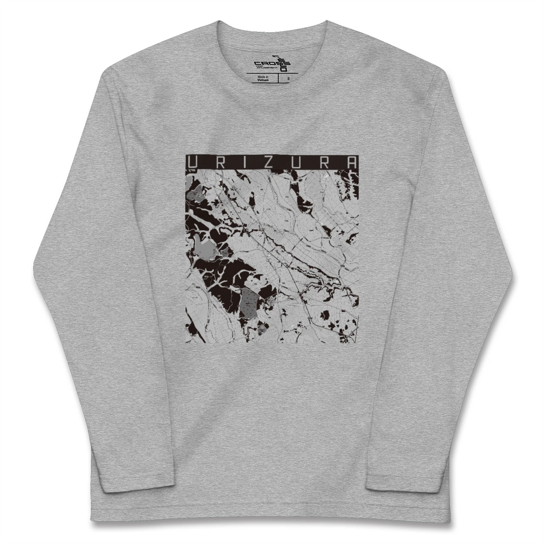 【瓜連(茨城県)】地図柄ロングスリーブTシャツ