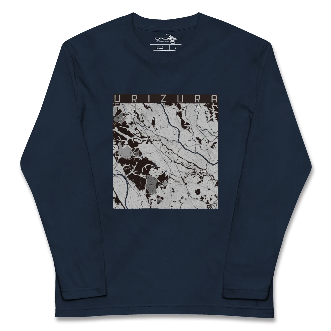 【瓜連(茨城県)】地図柄ロングスリーブTシャツ
