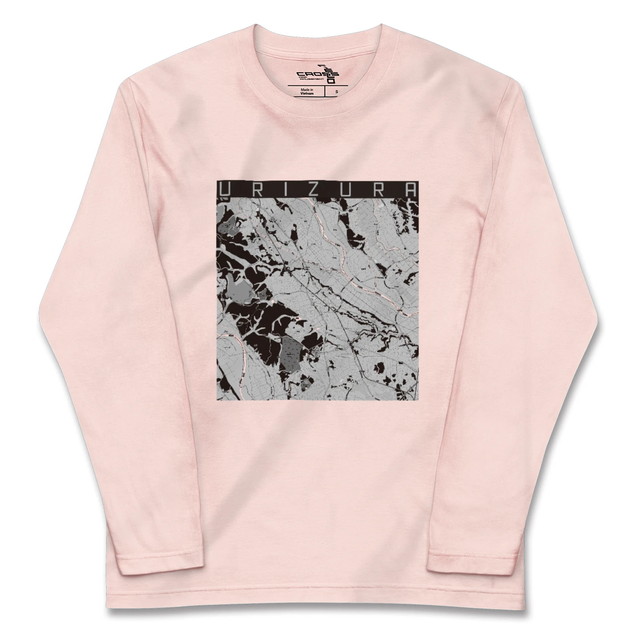 【瓜連(茨城県)】地図柄ロングスリーブTシャツ