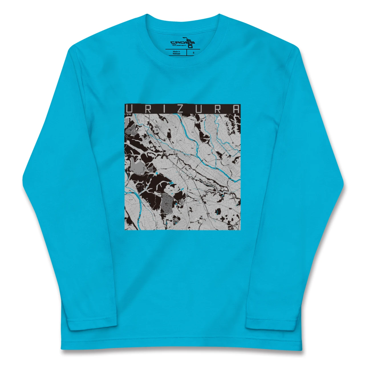 【瓜連(茨城県)】地図柄ロングスリーブTシャツ