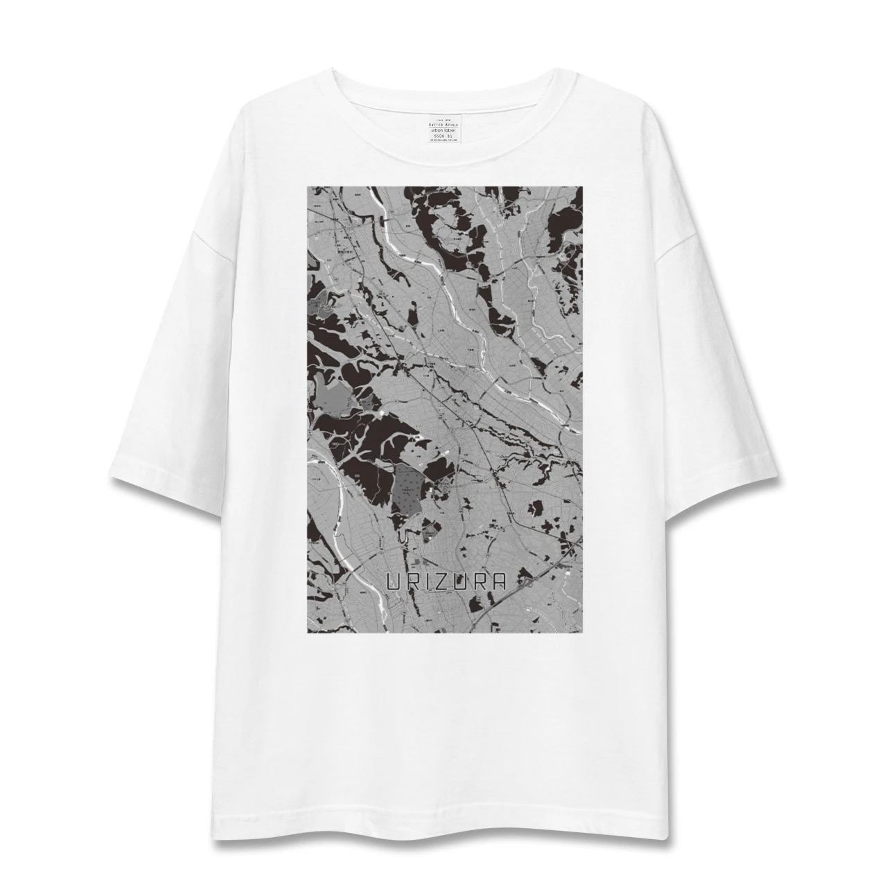【瓜連(茨城県)】地図柄ビッグシルエットTシャツ