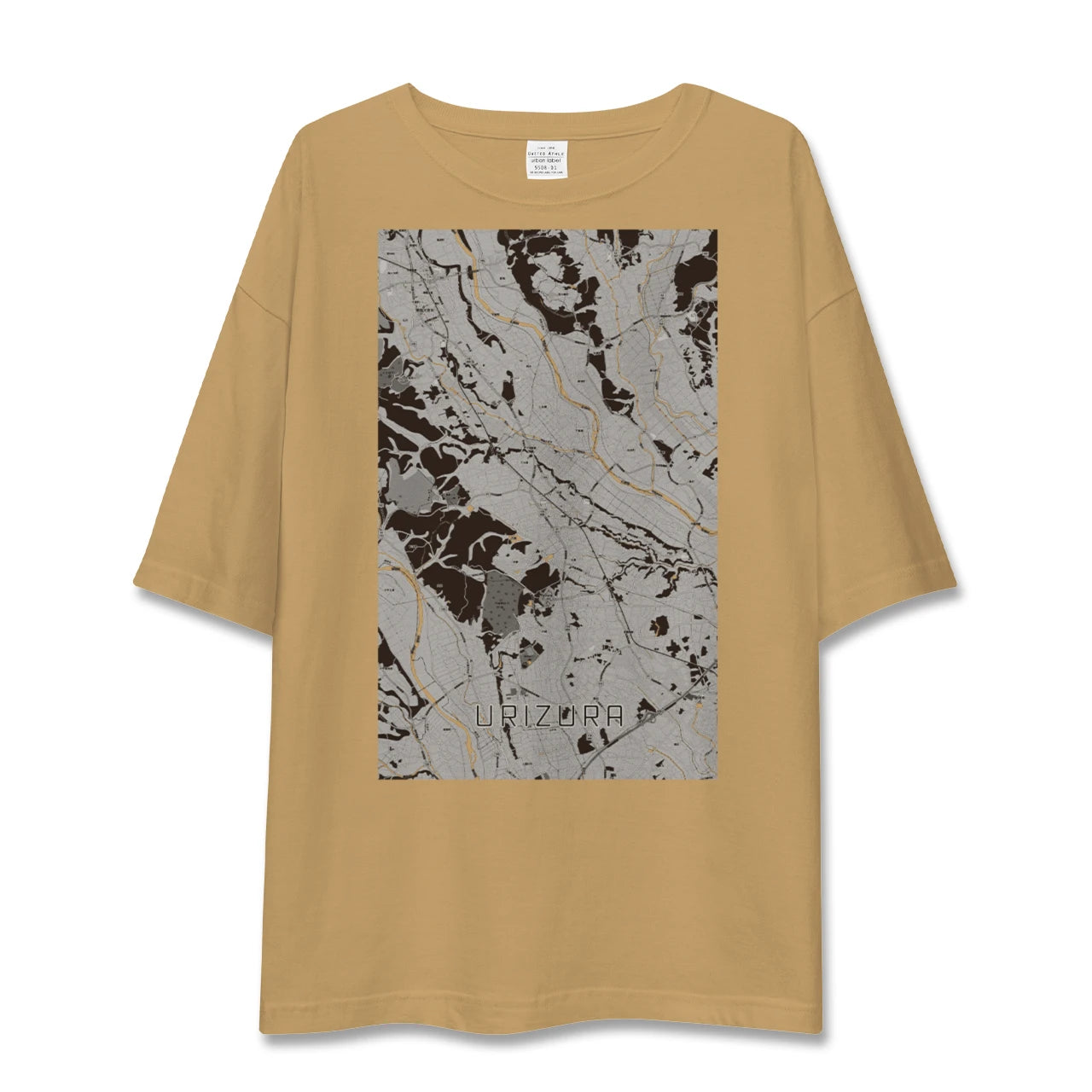 【瓜連(茨城県)】地図柄ビッグシルエットTシャツ