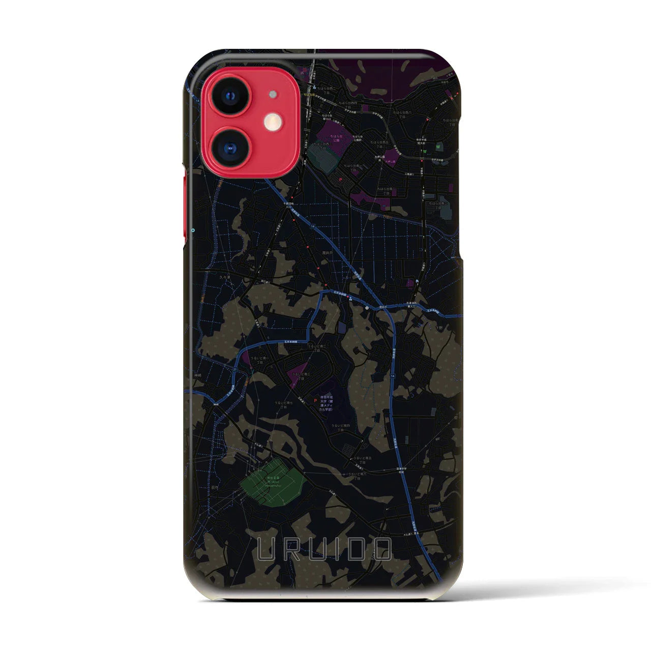 【潤井戸(千葉県)】地図柄iPhoneケース(バックカバータイプ)